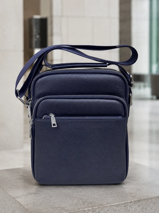 Мужская сумка через плечо из экокожи, Crossbody, 3 отделения