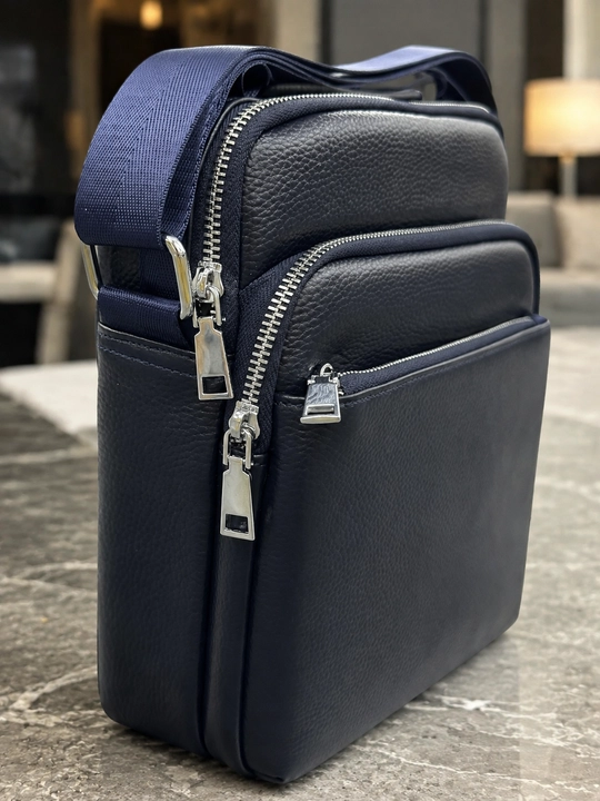 Мужская сумка через плечо из экокожи, Crossbody, 3 отделения