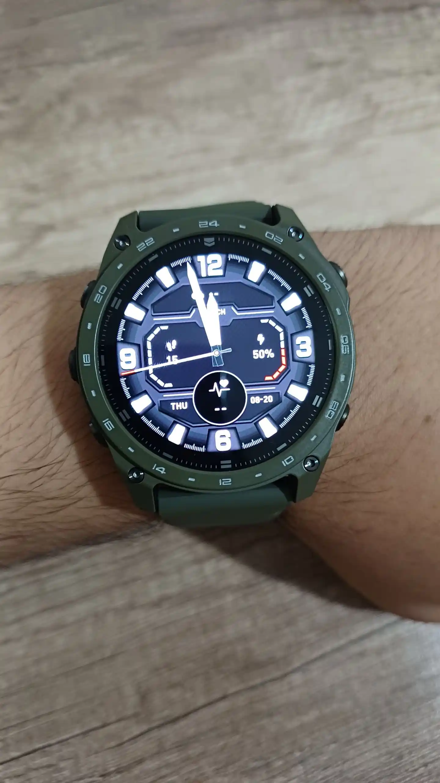 Smart Watch TACTIX 8 Green (хаки) Multisport умные часы, AMOLED, Android iOS (T8 51mm)