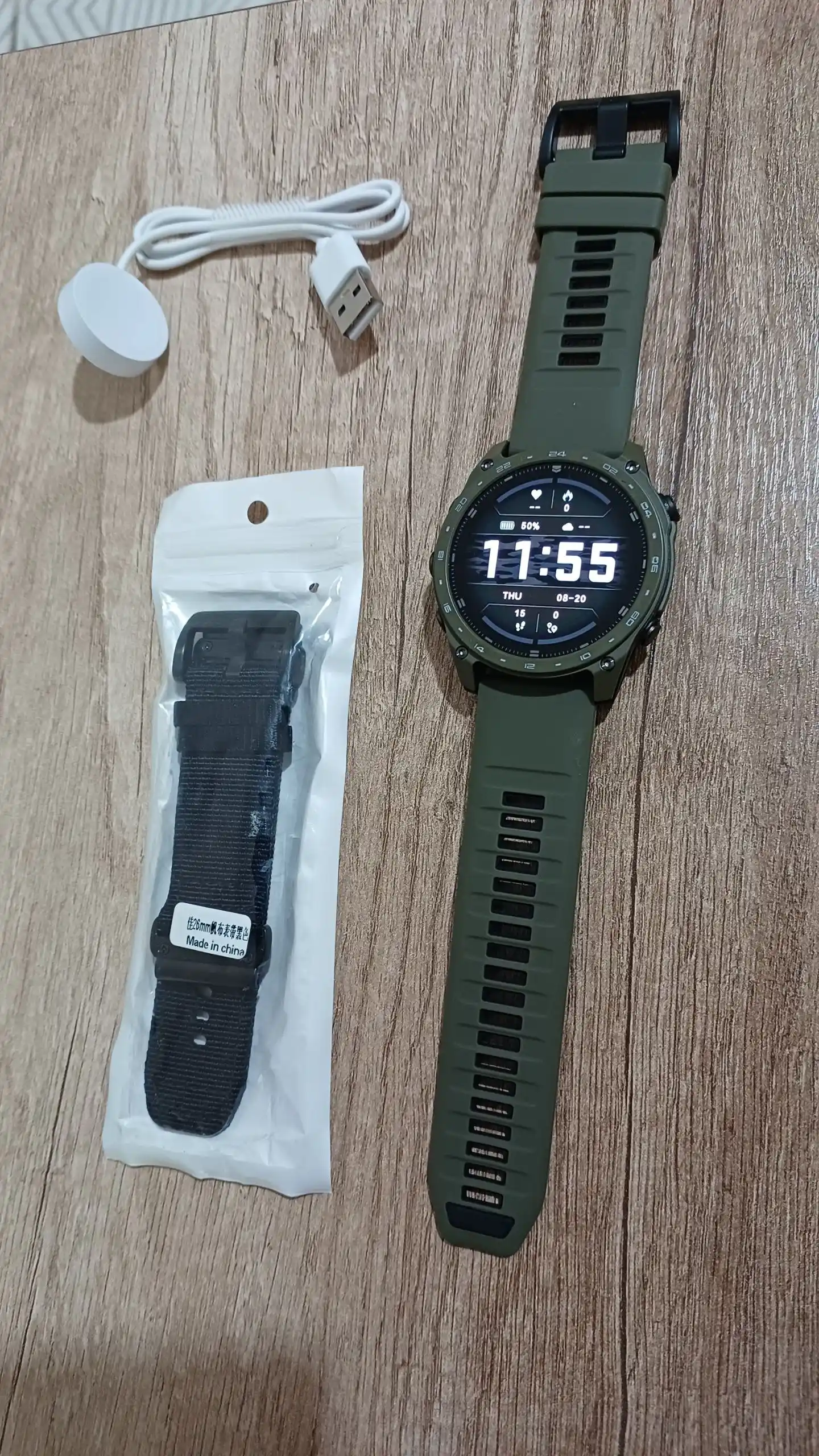 Smart Watch TACTIX 8 Green (хаки) Multisport умные часы, AMOLED, Android iOS (T8 51mm)