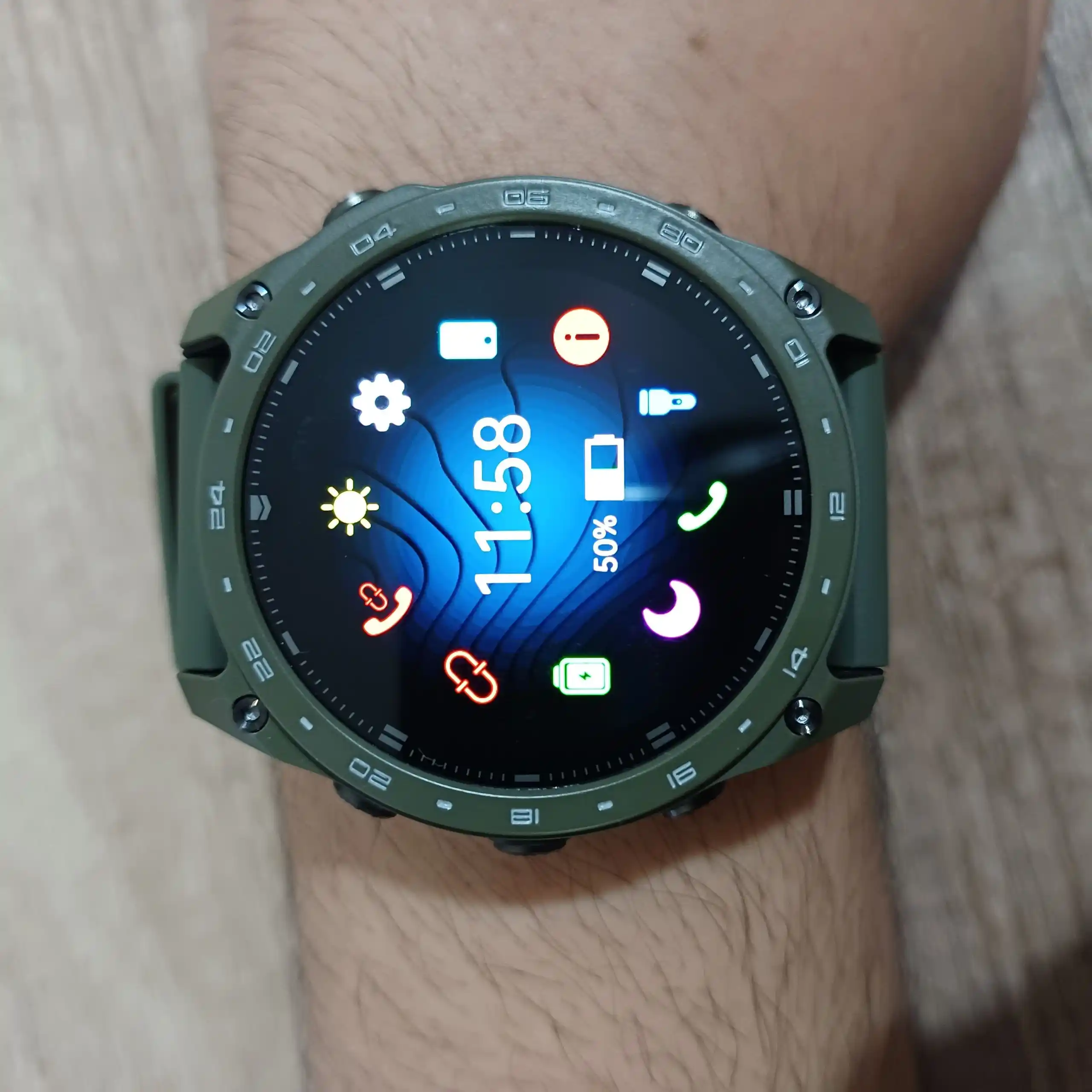 Smart Watch TACTIX 8 Green (хаки) Multisport умные часы, AMOLED, Android iOS (T8 51mm)