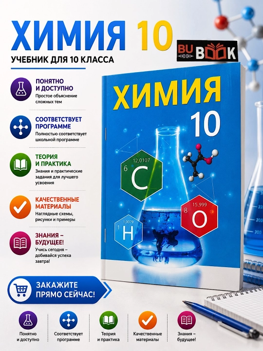 Химия. 10 класс 2022, цветная, формат А5, на русском - 