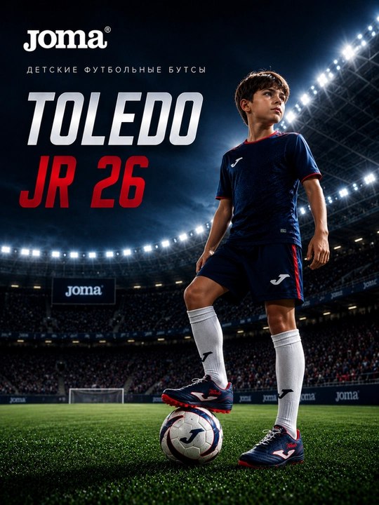 Joma Toledo Jr 26 TF TOJS2603TF bolalar futbol butsasi, sun’iy gazon uchun