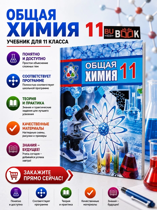 Общая Химия 11 класс 2018 цветная  формат А5 на русском - 
