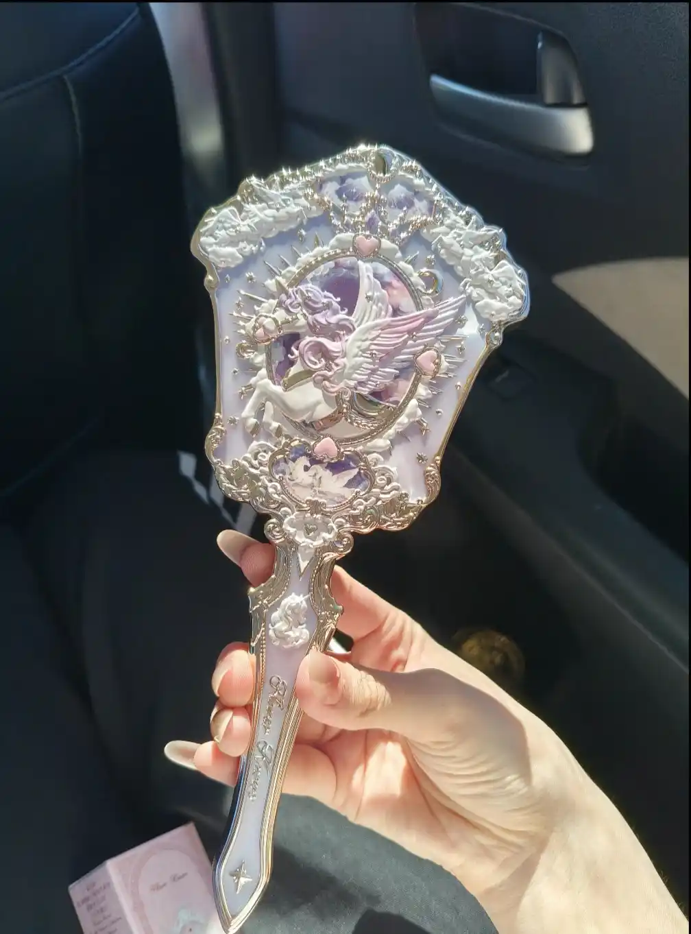 Flower Knows Ritsar Yakkashoxi qo'l oynasi, premium kosmetik oyna, nafis dizayn