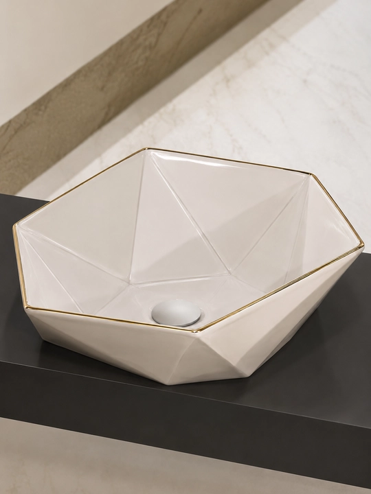 Rakovina McPoLOO MAB10179-1 oq oltin naqshli geometrik - 