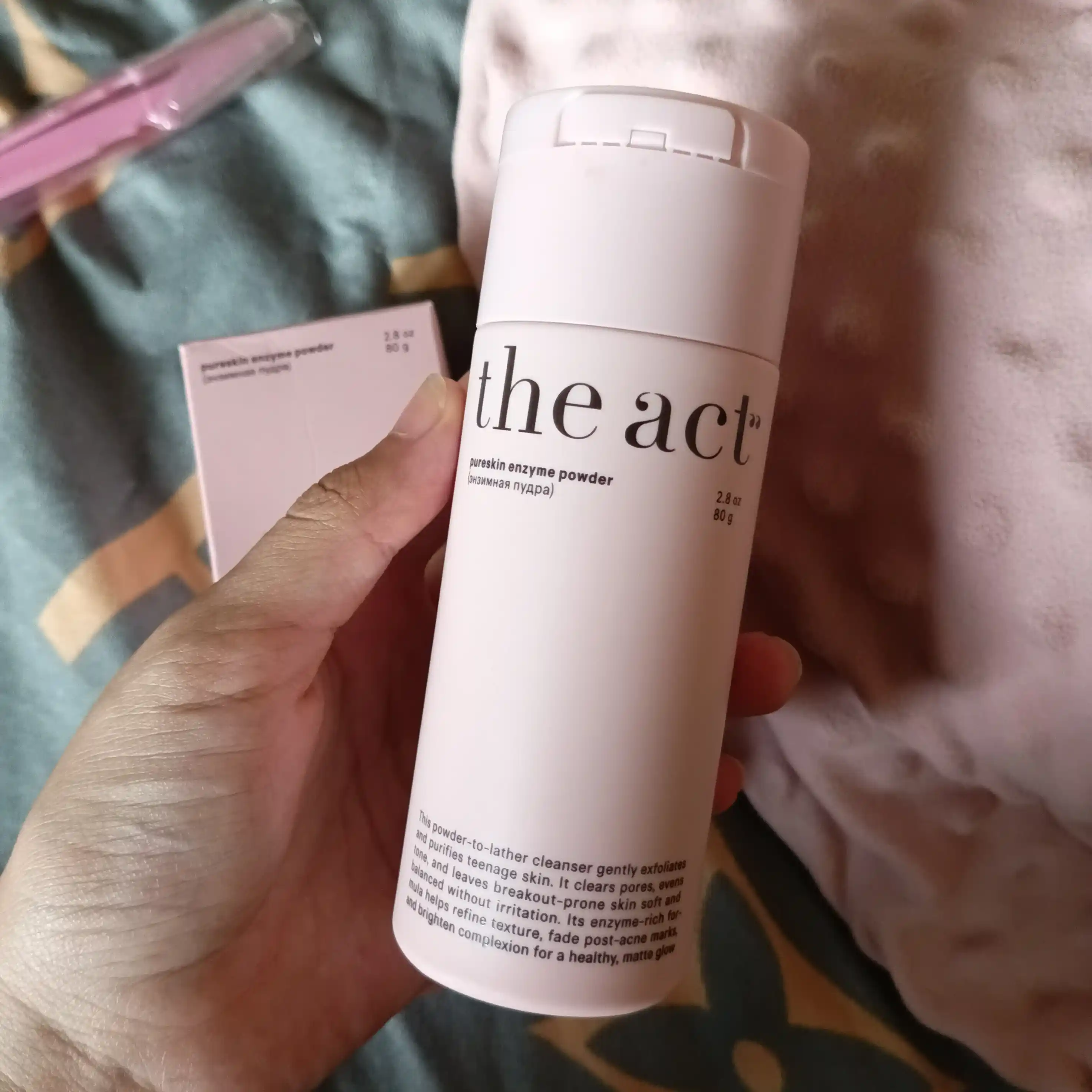 The Act yuz va tana uchun tozalovchi enzim kukuni, yuz yuvish uchun Pureskin, 80 g