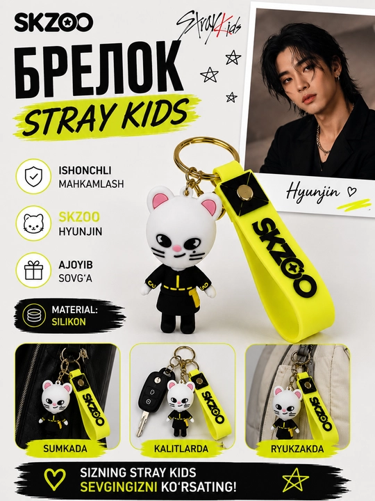 K-Pop Stray Kids Skzoo brelok, 8 xil - 