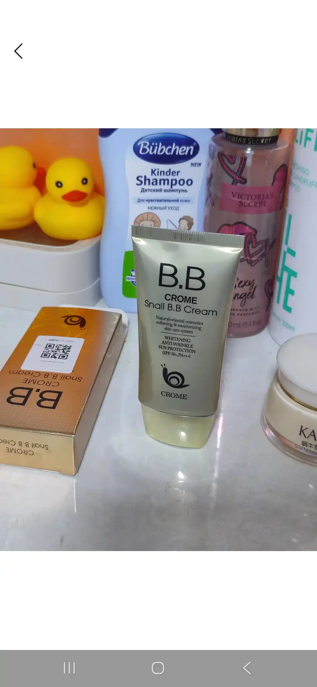 CROME SNAIL BB krem SPF50, с муцином улитки, отбеливающий тональный крем