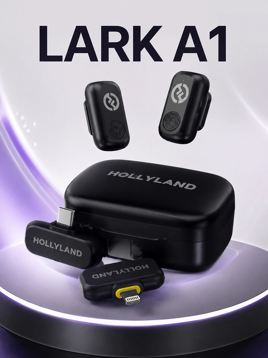 Hollyland LARK A1 — беспроводной петличный микрофон, комплект USB-C + Lightning