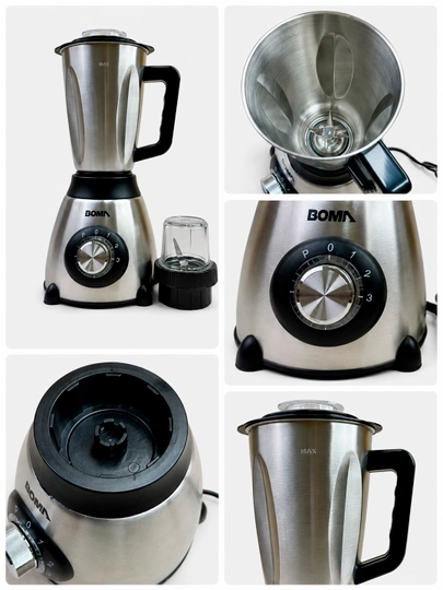 Blender statsionar BOMA 2 in 1, blender+kofemolka, 800Vt, hajmi 1.5 L (BM-Y66AA/BM-806)
