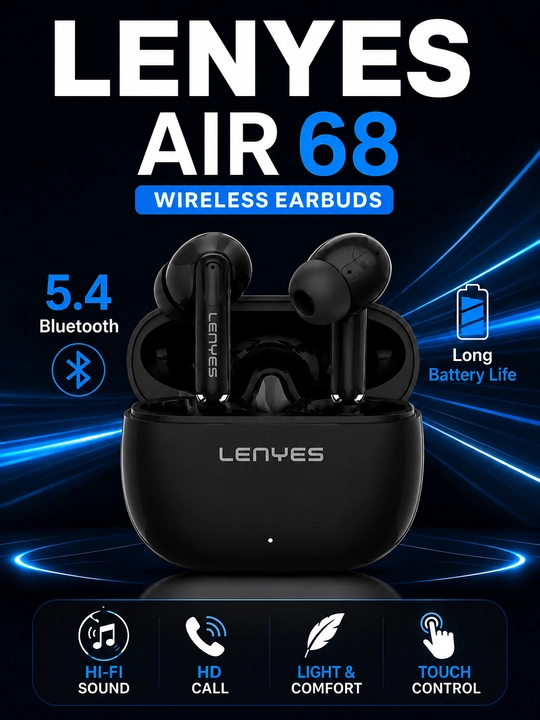 LENYES AIR 68 Simsiz Bluetooth quloqchinlari - 