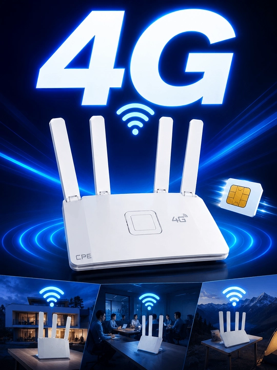 4G CPE Wi-Fi Router — 4G LTE SIM-kartali simsiz Wi-Fi router - 