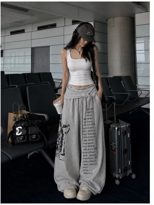 Oversize joggers, keng triko, ayollar shimi, ayollar trikosi, shalvar qizlar uchun