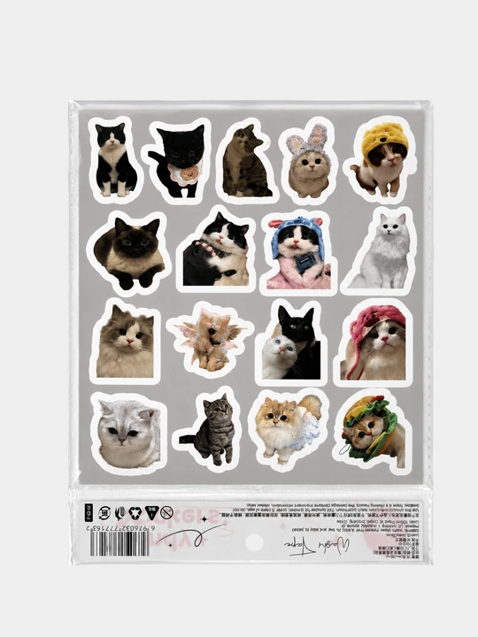 Trendy Stickers estetik stikerlar to‘plami, to‘plamda 40 dan ortiq stiker mavjud