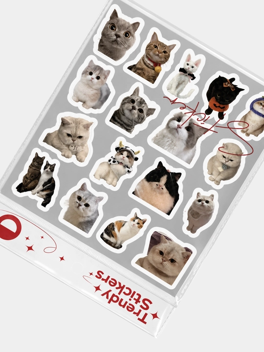 Trendy Stickers estetik stikerlar to‘plami, to‘plamda 40 dan ortiq stiker mavjud