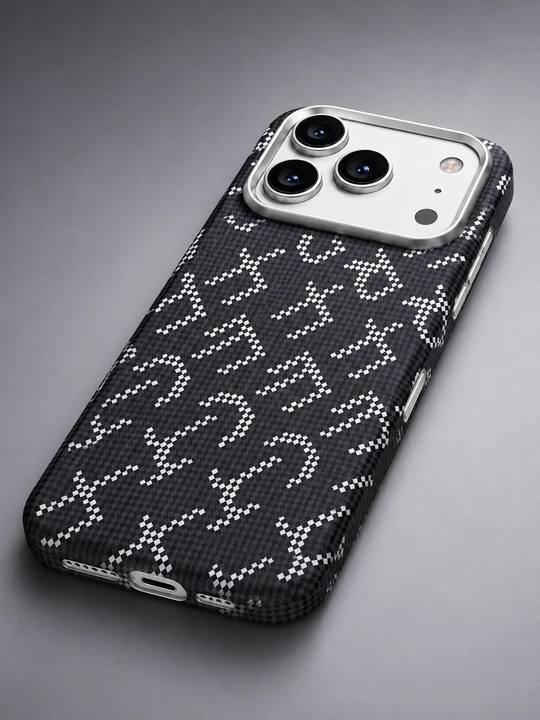 Чехол Luxo Karbon с волнистым морским декором для iPhone 11–17 Pro, Pro Max, Air