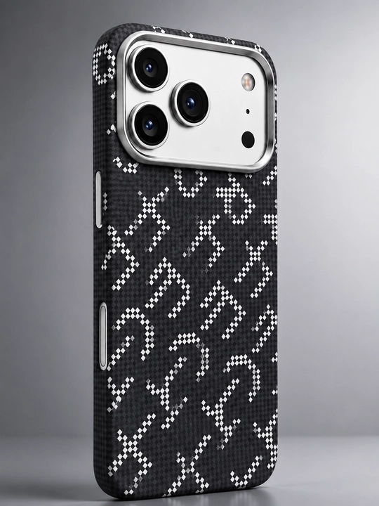 Чехол Luxo Karbon с волнистым морским декором для iPhone 11–17 Pro, Pro Max, Air