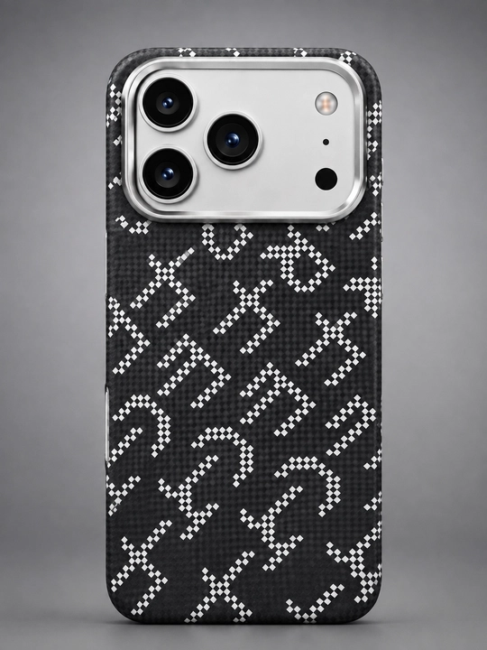 Чехол Luxo Karbon с волнистым морским декором для iPhone 11–17 Pro, Pro Max, Air