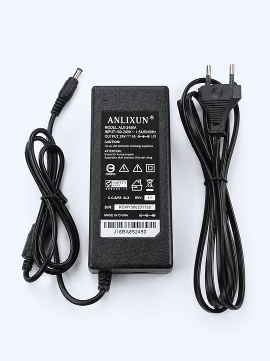 Блок питания ANLIXUN 24V 3A/5A,адаптер 5.5×2.5мм для LED,электроники и оборудования