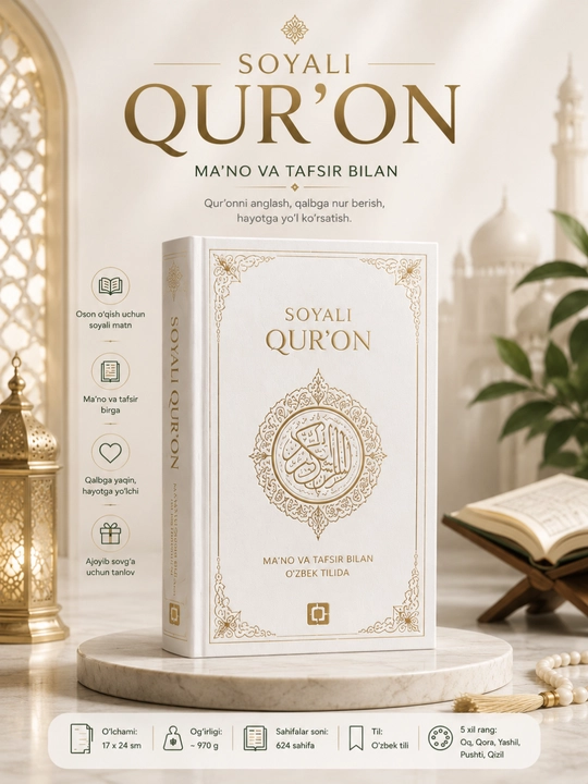 Soyali Quron, 30 pora Qur’on husnixati,o'rganish uchun, Alhuda - 