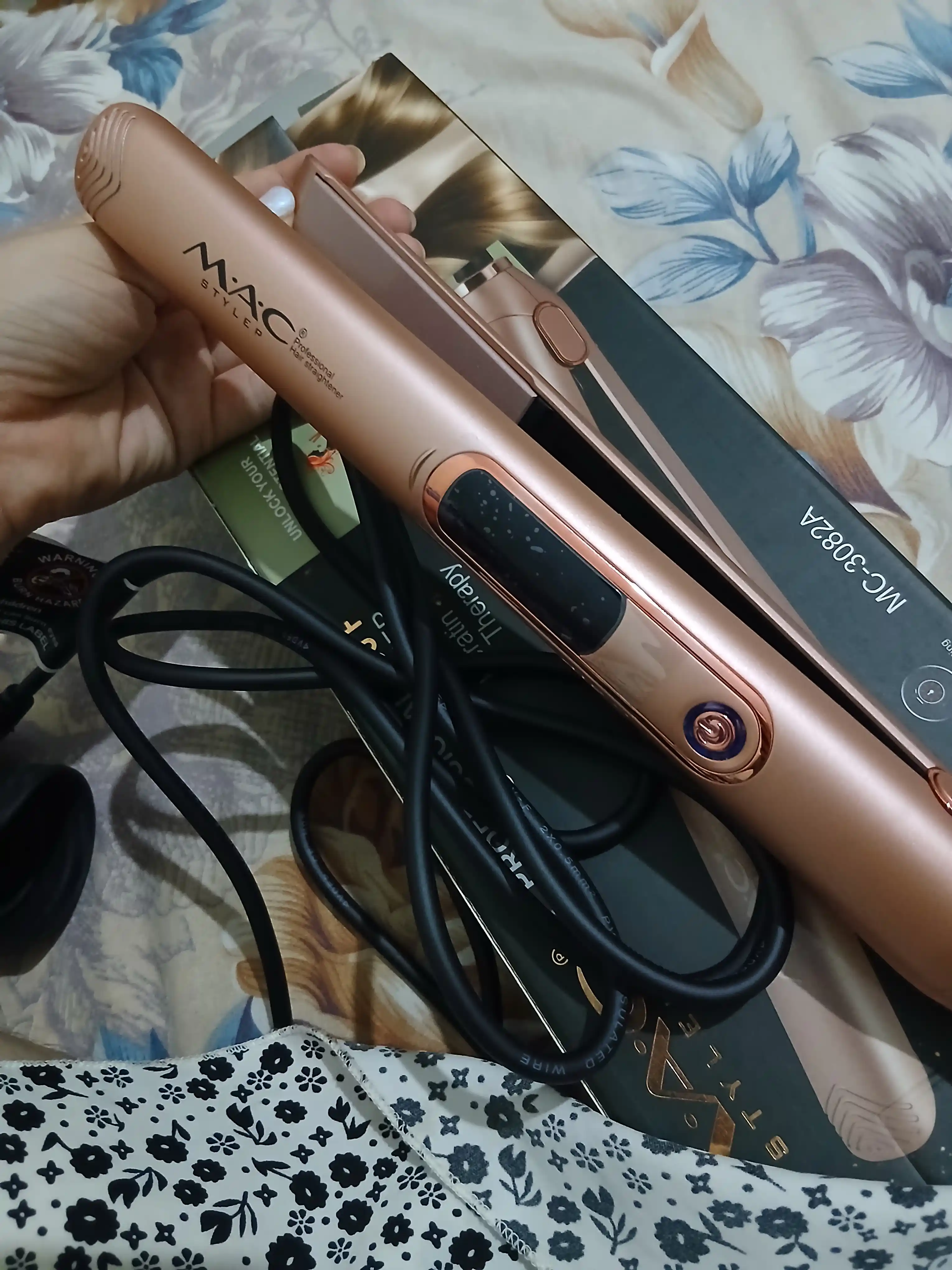 Professional dazmol, MAC Styler MC-3082 LED displeyli soch to‘g‘rilagichi