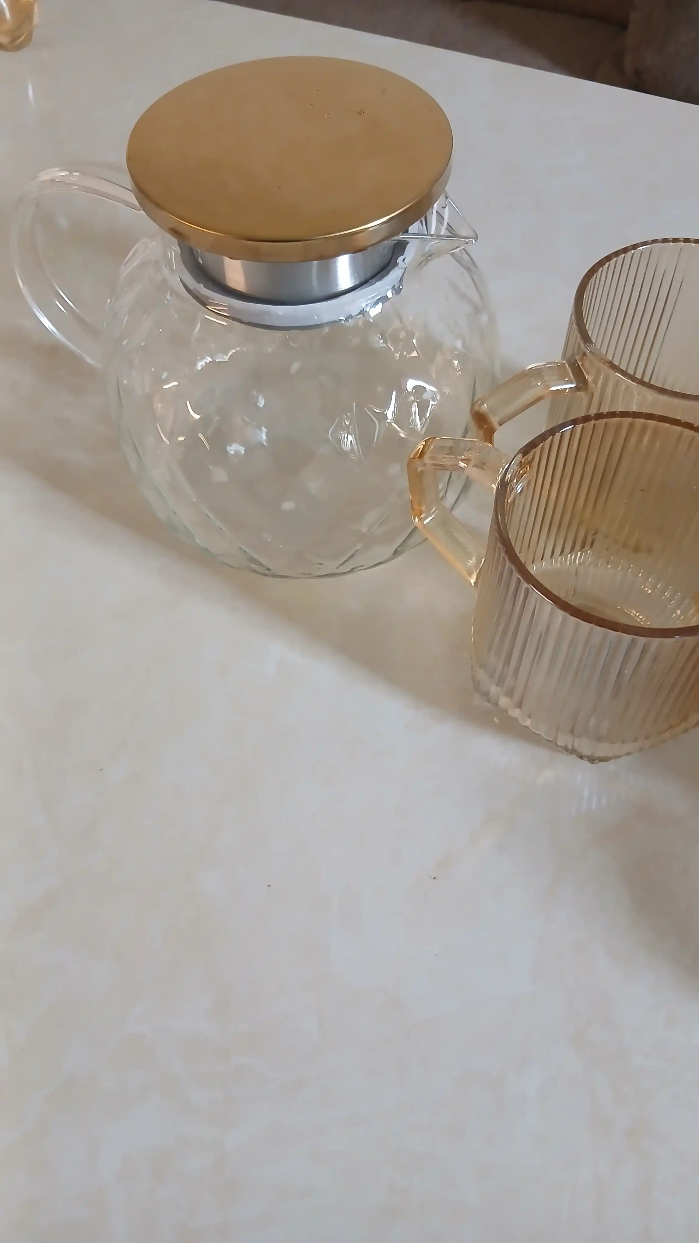 Чайник заварочный, стеклянный, с бамбуковой крышкой и ситечком