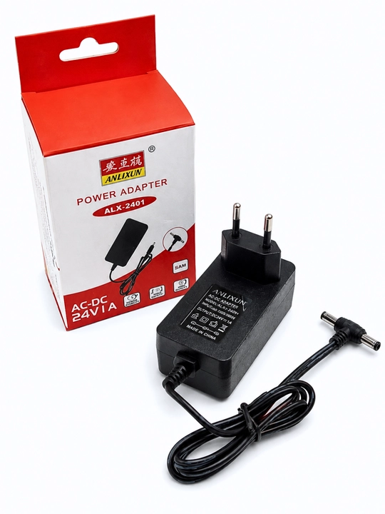 Блок питания ANLIXUN 24V 1A 24W, адаптер с двумя штекерами 5,5×2,1 и 4,0×1,7 мм