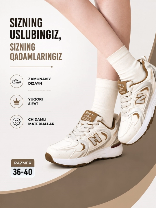 Qizlar va ayollar uchun kundalik krossovkalar, sport krossovkalari - 