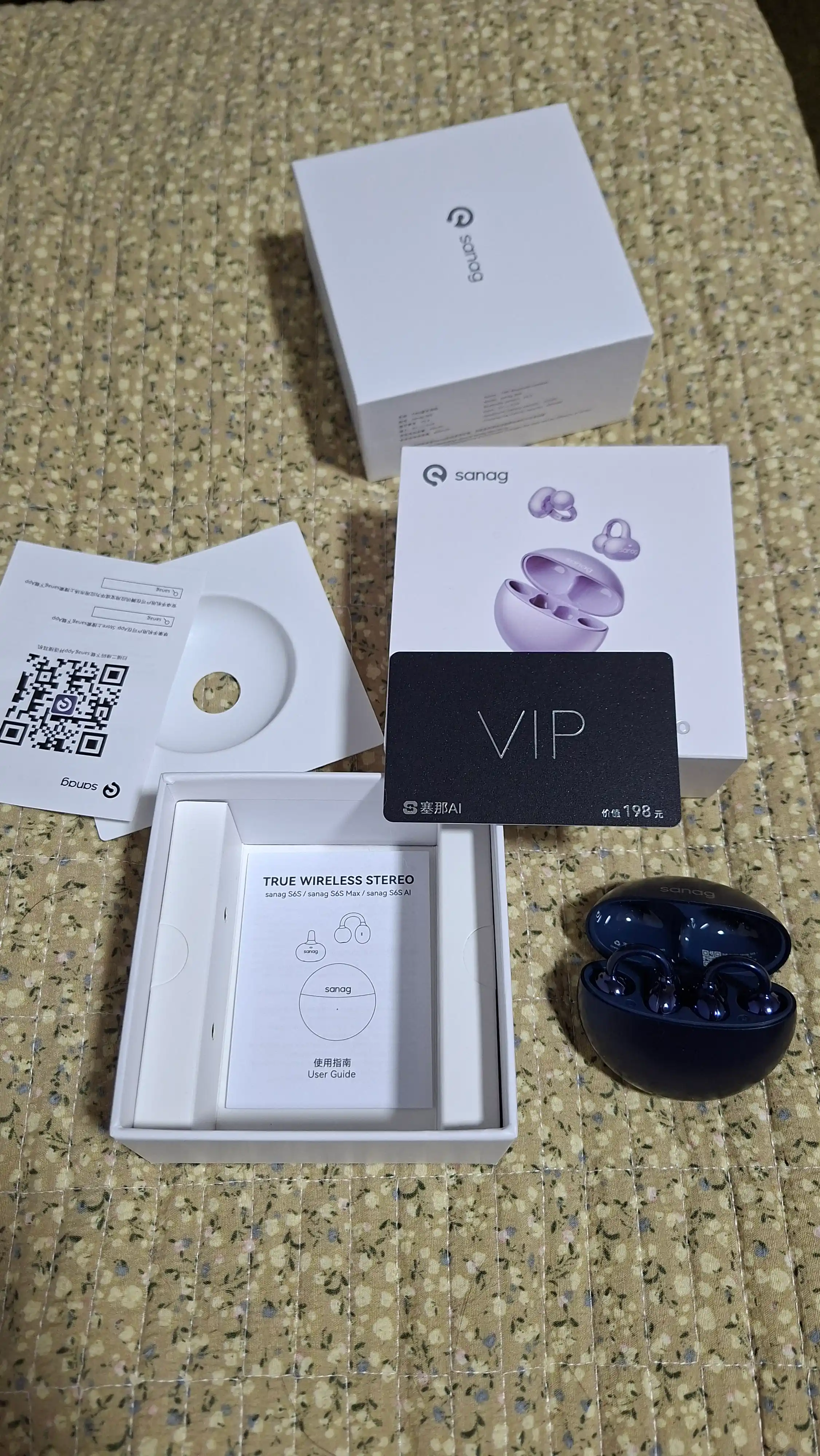 Simsiz quloqchinlar SANAG FreeClip S6S Series, Bluetooth 6.0, IPX5, ochiq dizayn
