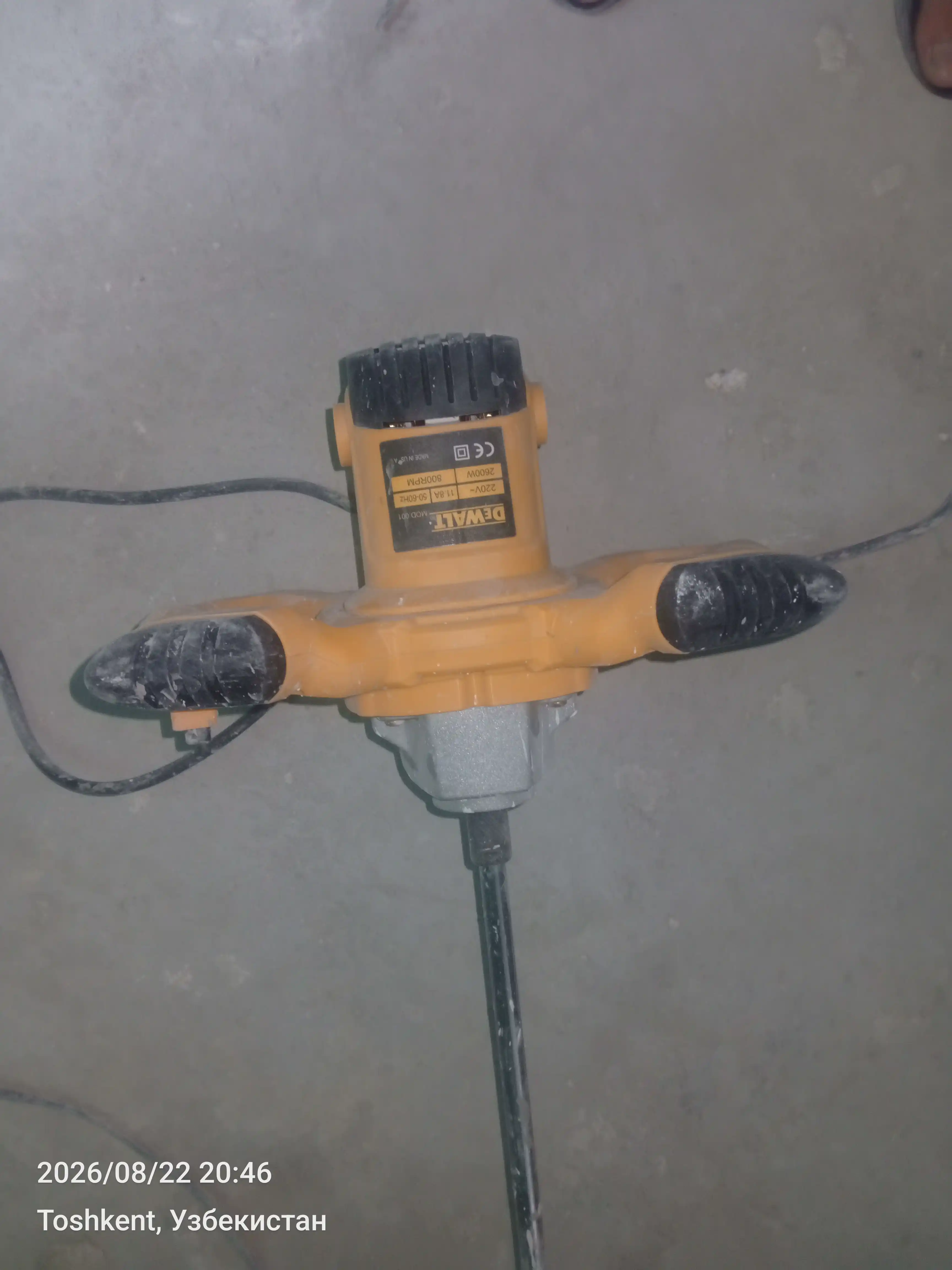 Elektr qurilish mikseri, 6 xil tezlikda. 2600 Vt