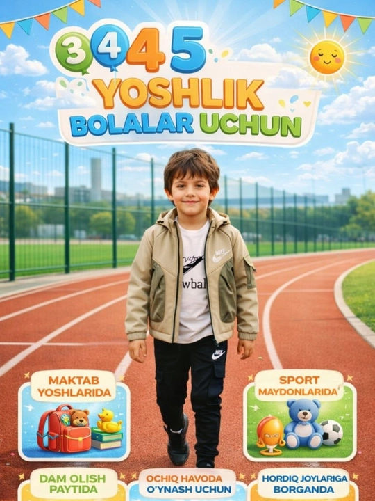 Bolalar uchun uchlik to‘plami kuz, bahor bo‘yi, 130-160 sm, bo‘lgan bolalar uchun - 