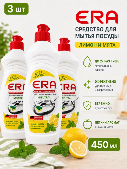 ERA idish yuvish vositasi, konsentrlangan, 450 ml - 