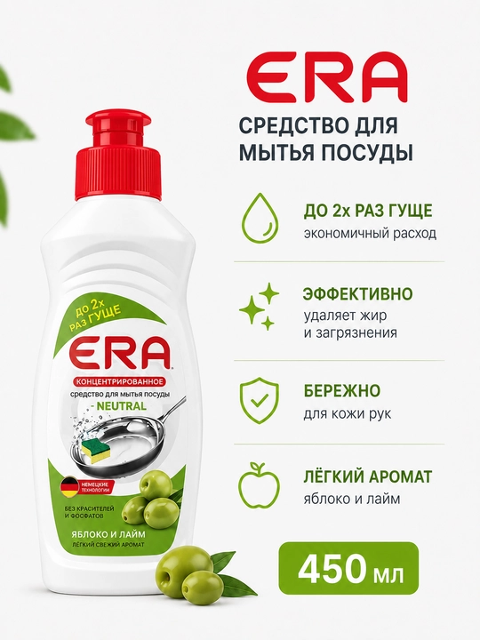 ERA idish yuvish vositasi, konsentrlangan, 450 ml - 