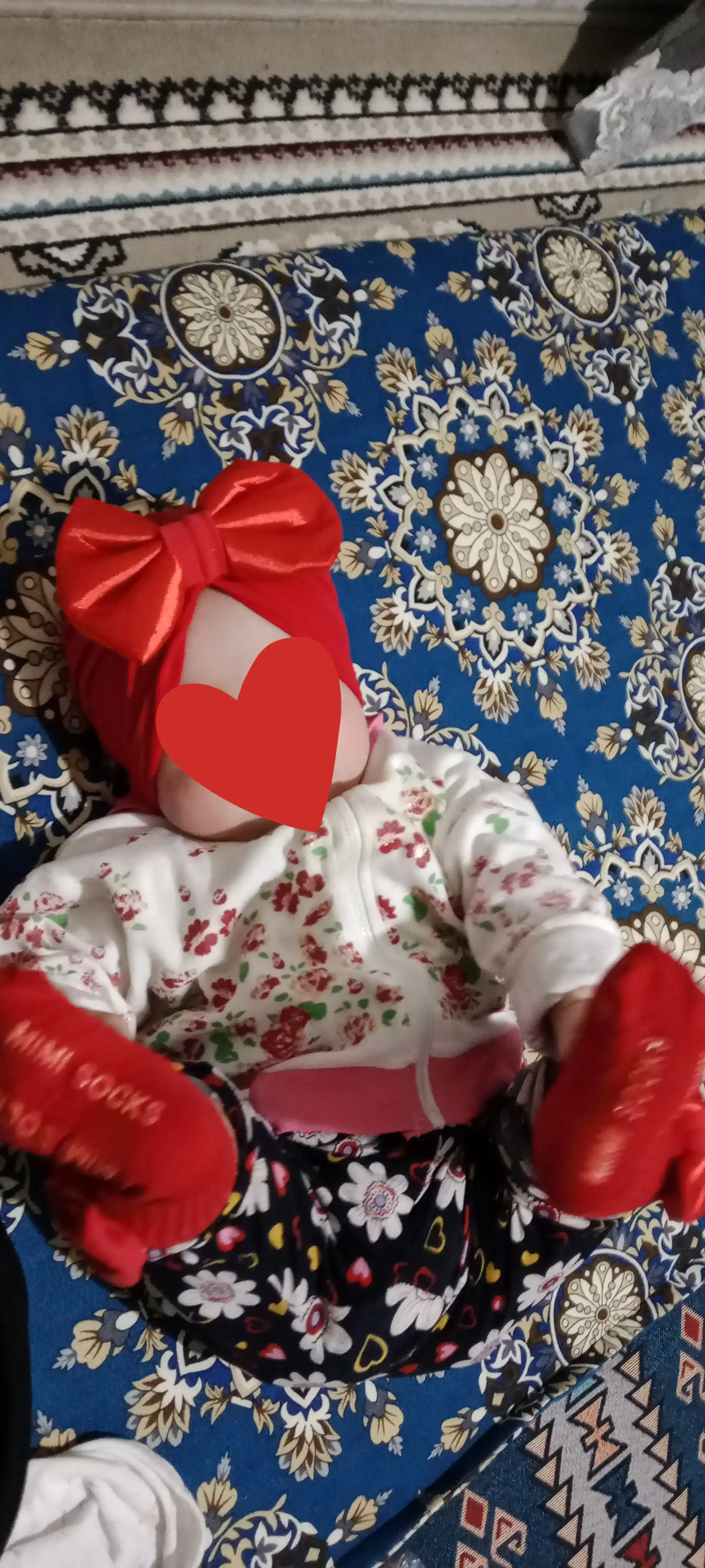 Комплект чалма-шапка и носочки для новорожденных девочек, мягкий и красивый набор