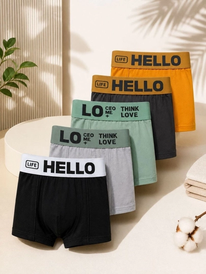 Мужские боксеры HELLO из хлопка, мягкие и удобные, 95% хлопок, 5% спандекс