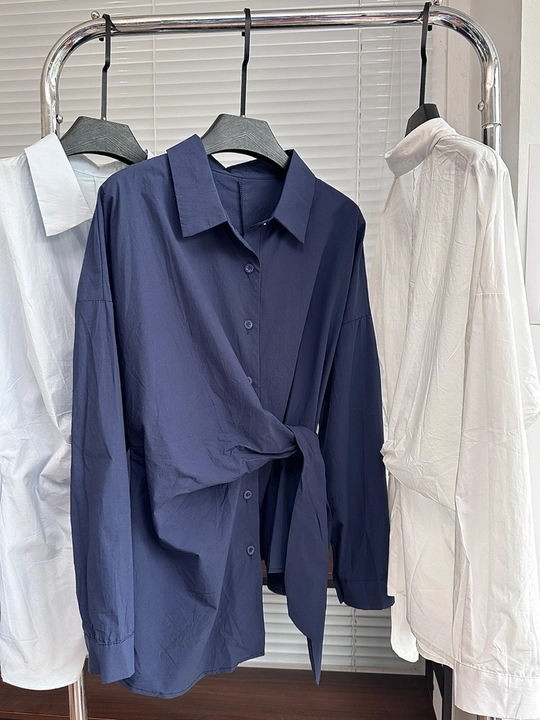 Ayollar o‘rama bluzka-rubashkasi, belbog‘li, uzun yengli S–2XL — ELLY FASHION