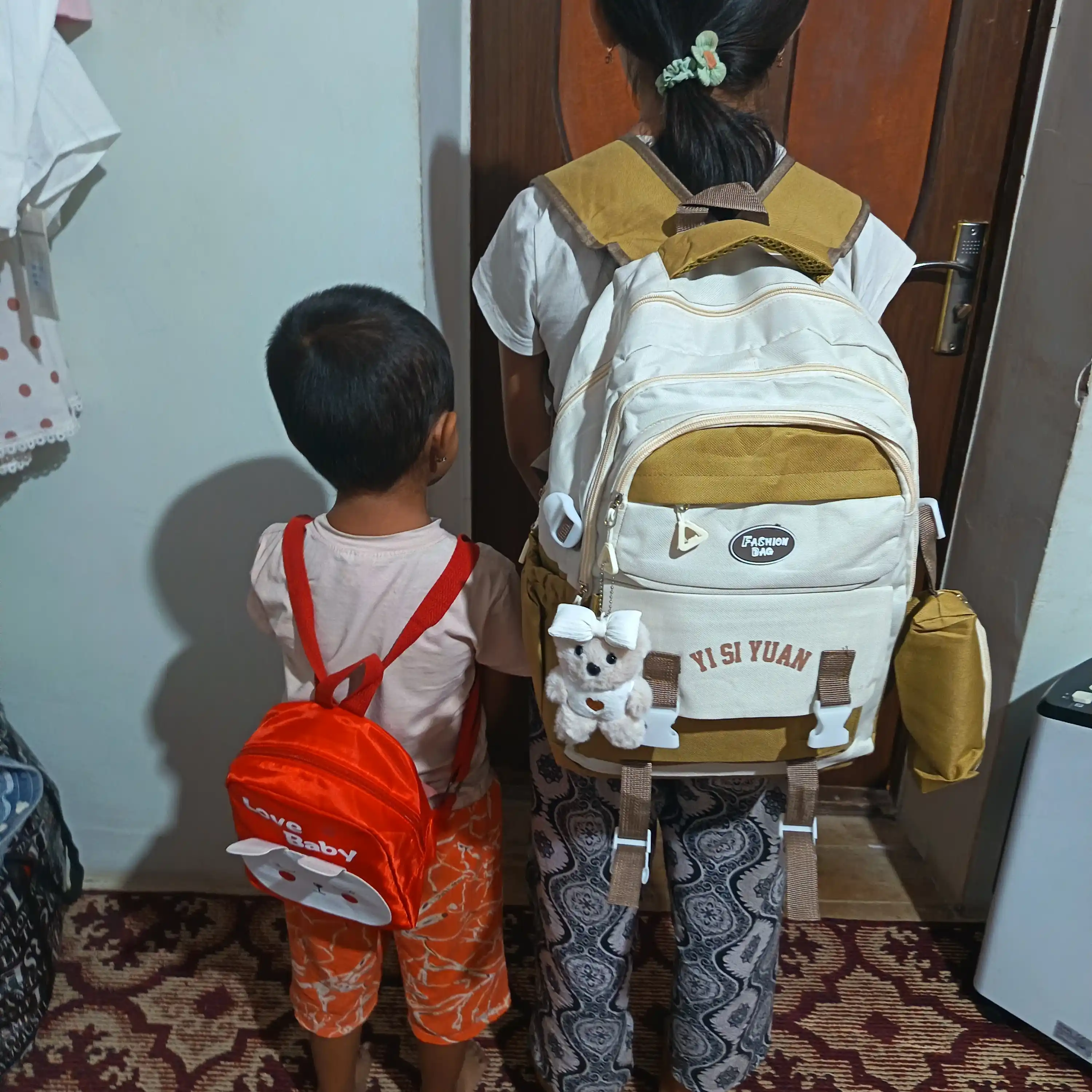 5 ta komplekt maktab sumkasi – Ryukzak + Shopper + Penal + Krossbody + Hamyon