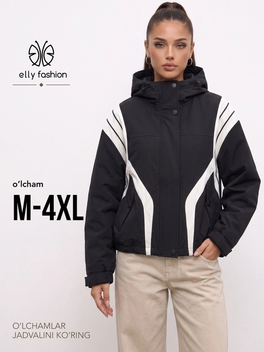 Ayollar vetrovkasi, kapyushonli kurtka, trench oversize, M–4XL — ELLY FASHION