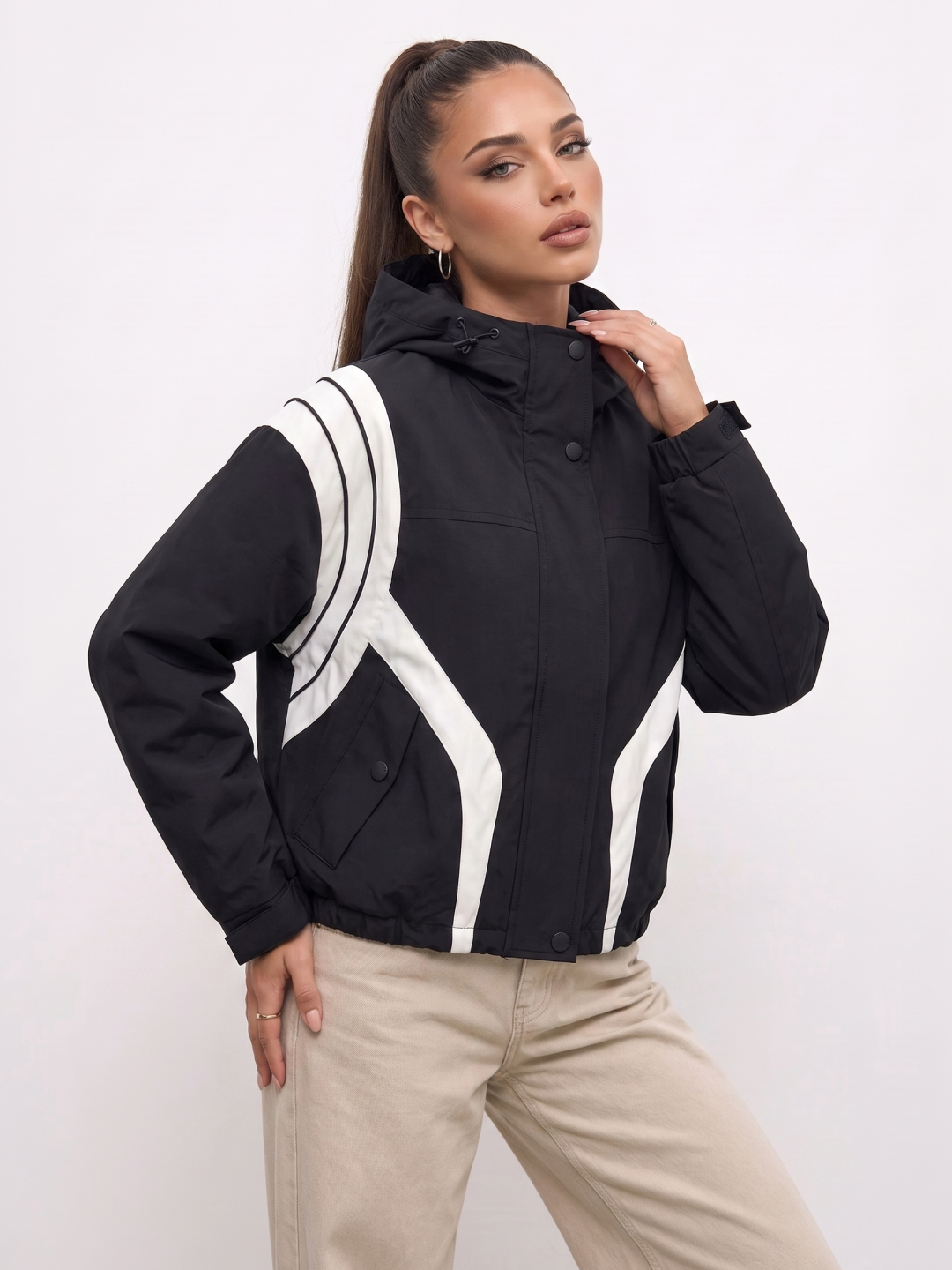 Ayollar vetrovkasi, kapyushonli kurtka, trench oversize, M–4XL — ELLY FASHION