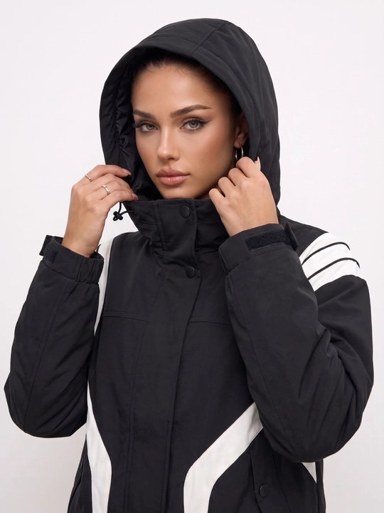 Ayollar vetrovkasi, kapyushonli kurtka, trench oversize, M–4XL — ELLY FASHION - 