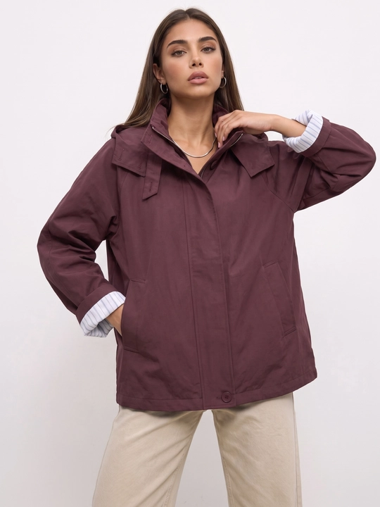 Ayollar vetrovkasi, kapyushonli kurtka, trench oversize, M–4XL — ELLY FASHION