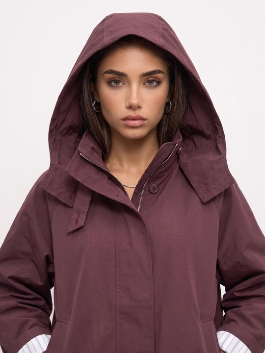Ayollar vetrovkasi, kapyushonli kurtka, trench oversize, M–4XL — ELLY FASHION
