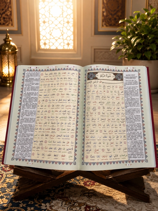 Katta hajmda Qur'oni Karim, So'zma-so'z rangli, ma'nolr tarjimasi