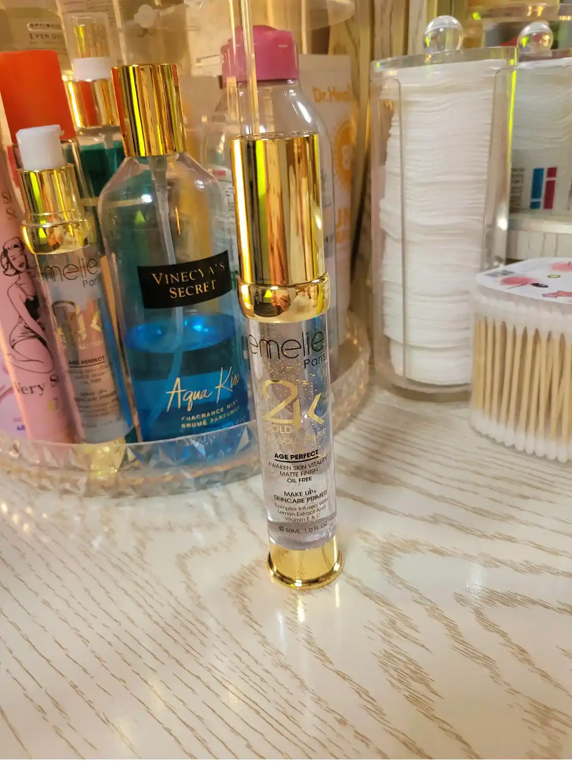 Основа под макияж EMELIE 24K GOLD, база под макияж для лица, праймер, тональная основа, 30 г