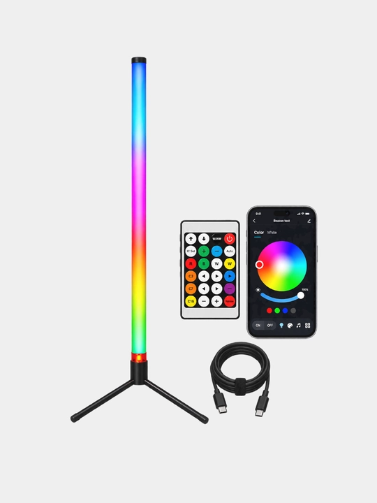 RGB ТОРШЕР — 110 см, LED RGB светильник с управлением пультом и мобильным приложением - 