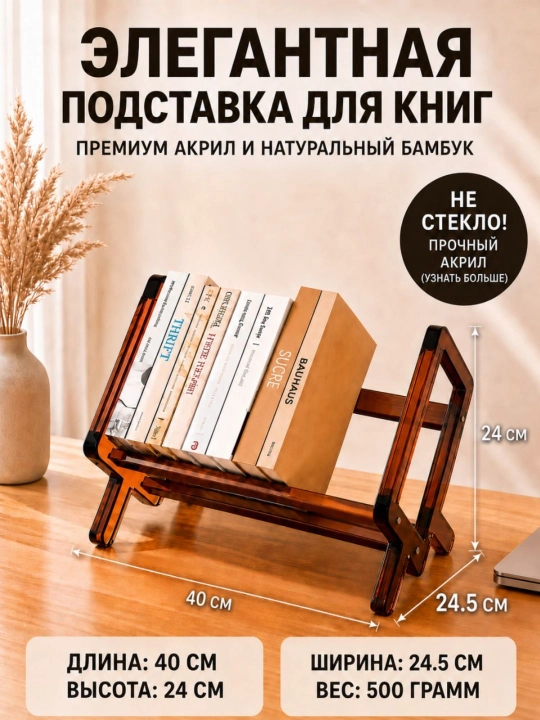 Книжная полка, настольный органайзер, полка для книг - 