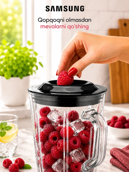 Statsionar blender, muz maydalaydigan 1,5 litrli smuzi-blender