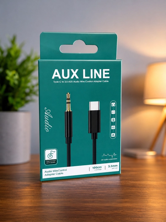 Ovoz uzatish uchun 3,5 mm AUX Type-C kabel-adapteri