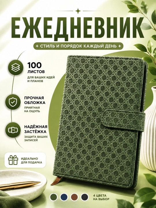 Премиум блокнот А5 с застёжкой — стильный ежедневник - 